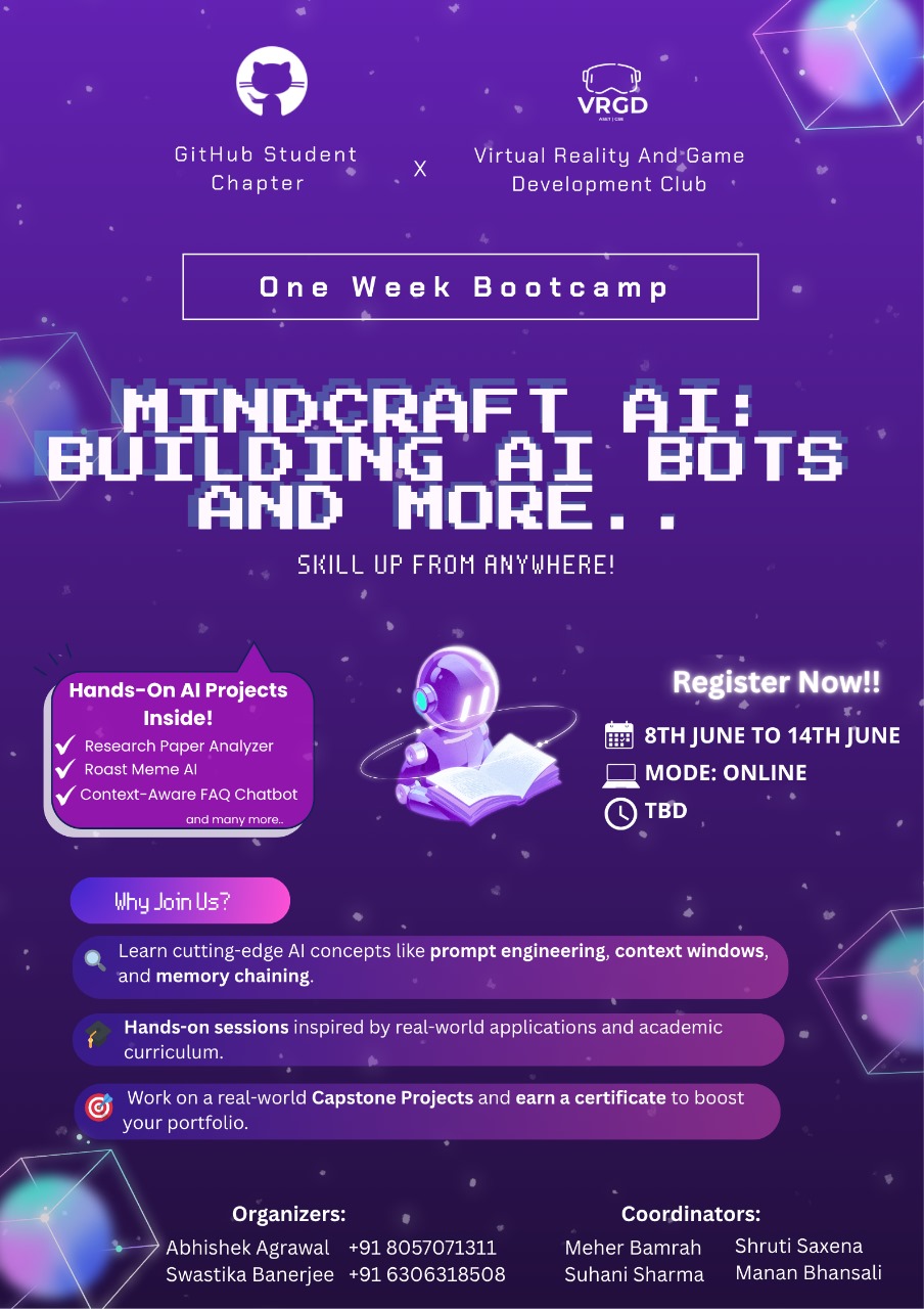 MindCraft AI Bootcamp Poster